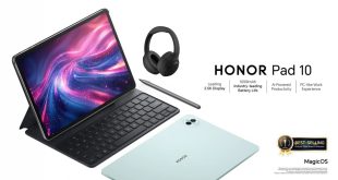 Tablet HONOR Pad 10 dengan layar berukuran 10,1 inci menampilkan tampilan antarmuka modern.
